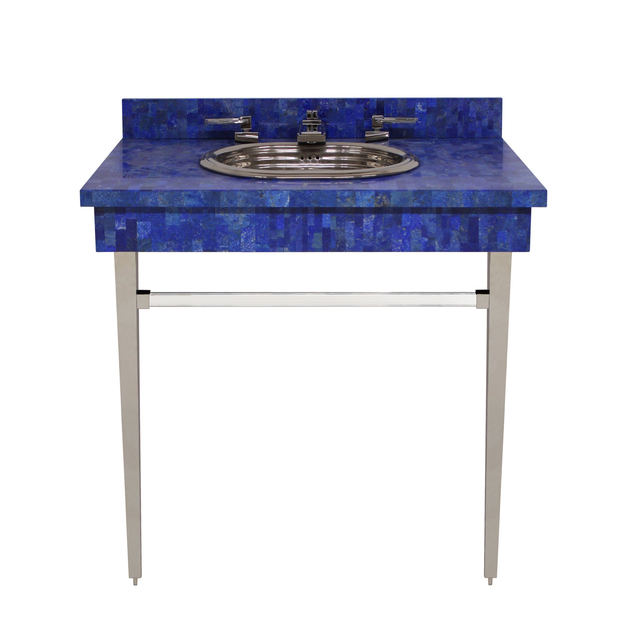 Modern Semiprecious Counter with Towel Bar