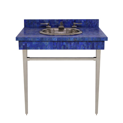 Modern Semiprecious Counter with Towel Bar