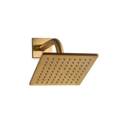 101SHHD-6SQ-SQ-GP Sherle Wagner International Modern Square Shower Head with Square Flange in Gold Plate metal finish