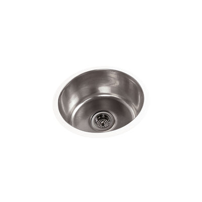 UE16 Solid Glazed Ceramic Round Under Edge Bar Sink