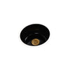 UE16 Solid Glazed Ceramic Round Under Edge Bar Sink