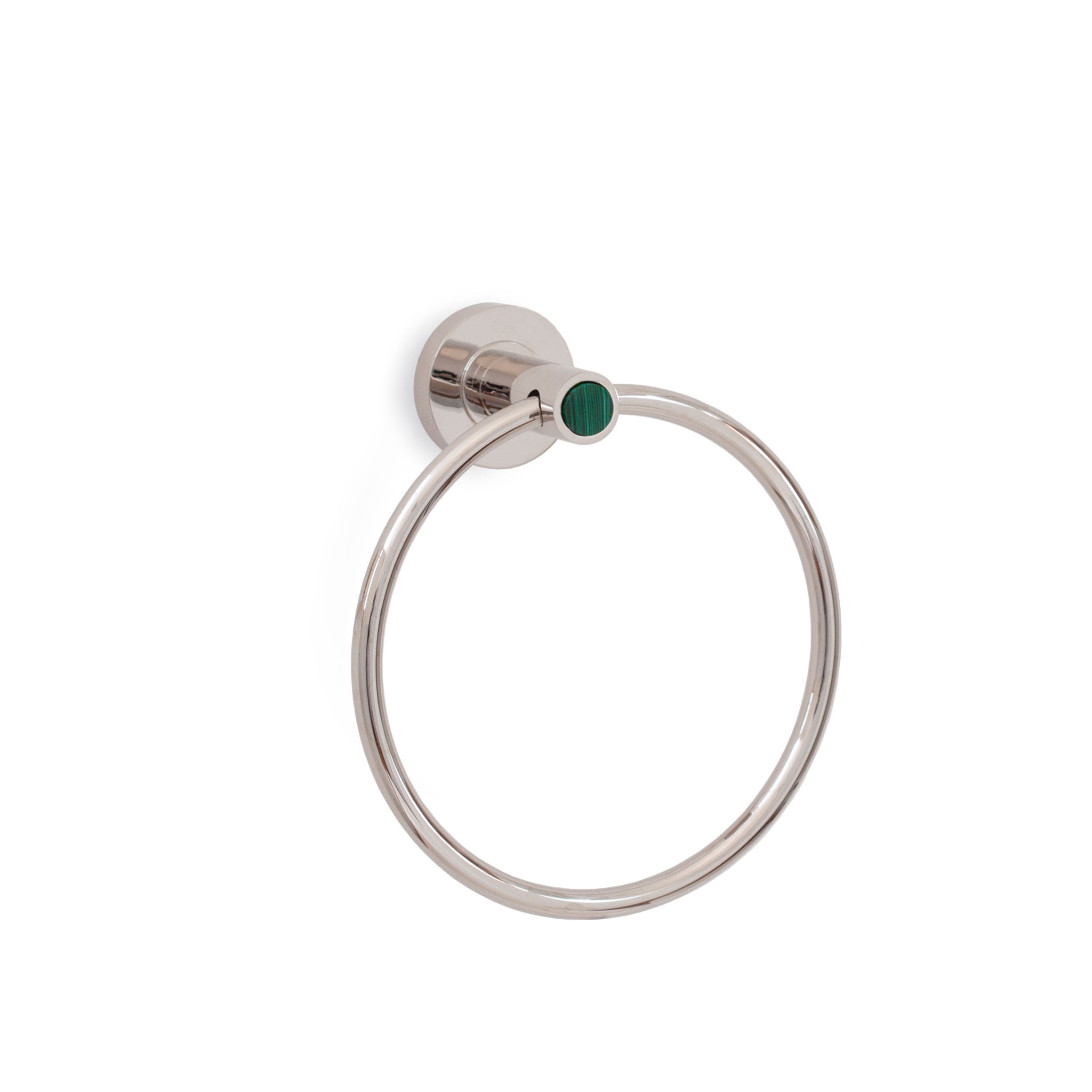 Dorian Towel Ring with Stone insert - Sherle Wagner International